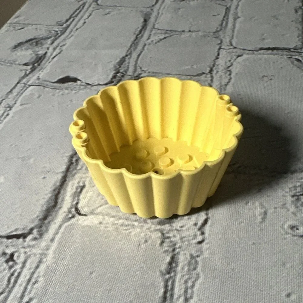 Lego Duplo Yellow Cupcake Muffin Bottom Replacement Piece Baking Set Cup Cake